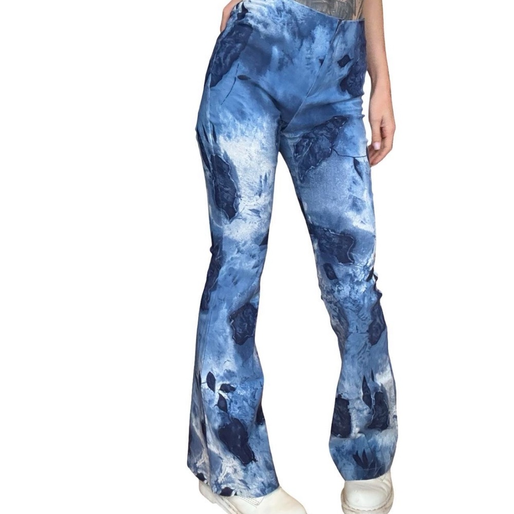 Vintage Underground Blue Tie-Dye Flare Pants